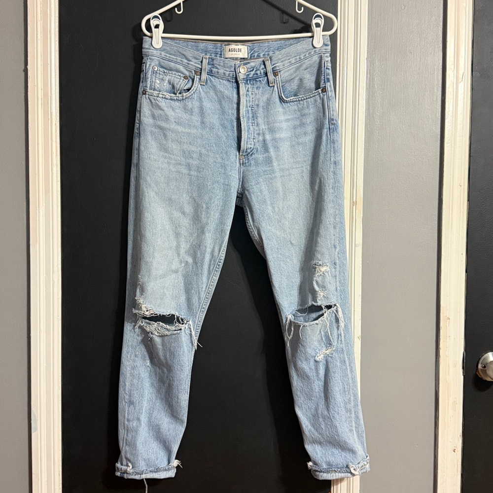 AGOLDE Jamie High Rise Classic Button Fly Jeans Size: 28 Inseam: 27” - Picture 2 of 9